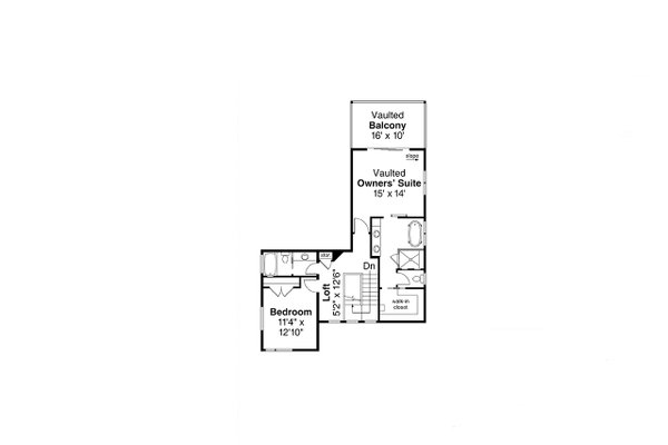 Contemporary Floor Plan - Upper Floor Plan #124-1325