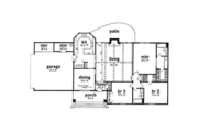 European Style House Plan - 3 Beds 2 Baths 1608 Sq/Ft Plan #36-140 