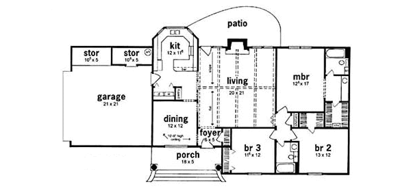 European Floor Plan - Main Floor Plan #36-140