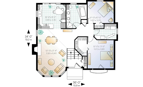 Dream House Plan - Traditional Floor Plan - Main Floor Plan #23-148