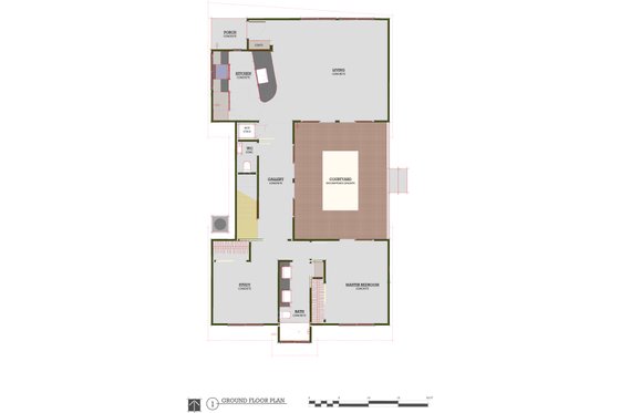 Modern 3 bedroom 1600 square feet house plan