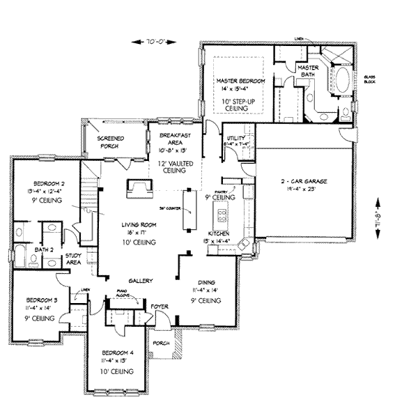 Dream House Plan - European Floor Plan - Main Floor Plan #410-353