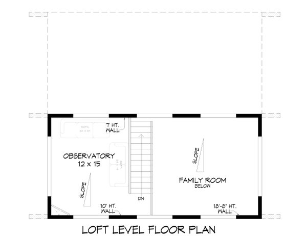 Contemporary Floor Plan - Upper Floor Plan #932-1189