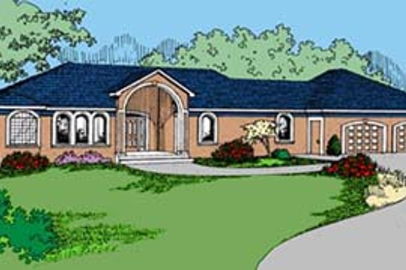 Dream House Plan - Ranch Exterior - Front Elevation Plan #60-556