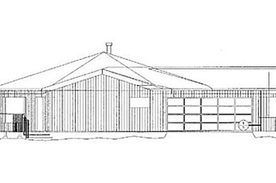 Exterior - Rear Elevation House Plan #60-138 - 3 bed, 2 bath
