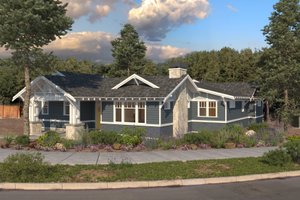 House Blueprint - Craftsman Exterior - Front Elevation Plan #895-122