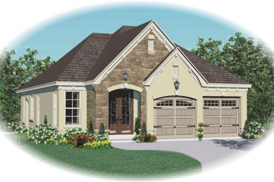 Exterior - Front Elevation for Traditional House Plan #81-13664 - 3 bed, 2 bath