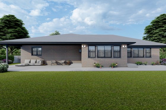 Exterior - Front Elevation 3 for Ranch House Plan #1060-27 - 6 bed, 4.5 bath