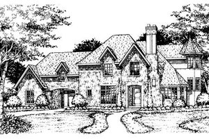 European Exterior - Front Elevation Plan #141-293