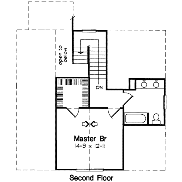 Cottage Floor Plan - Upper Floor Plan #312-554