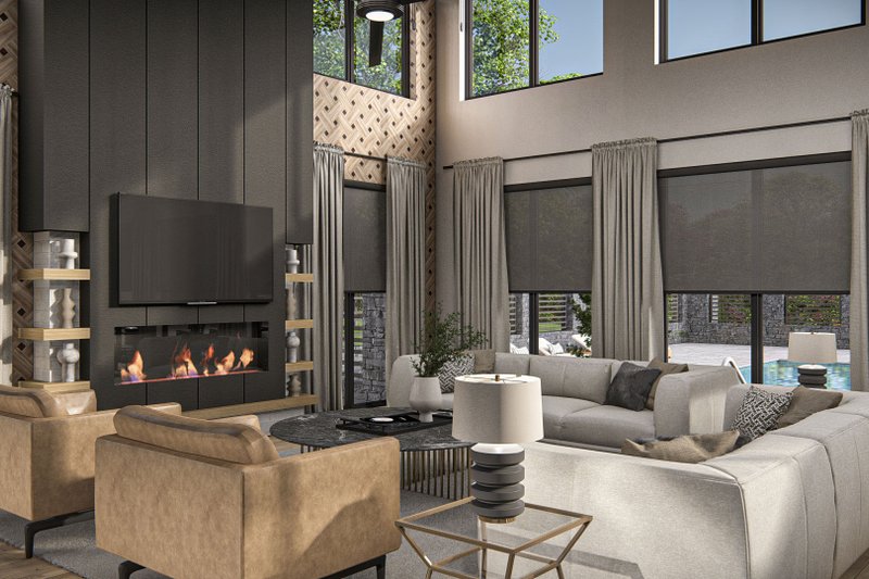 Architectural House Design - Interior - Family Room for Contemporary House Plan #455-511 - 4 bed, 2.5 bath