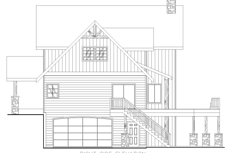 House Design - Exterior - Other Elevation 1 for Craftsman House Plan #117-1010 - 3 bed, 3.5 bath