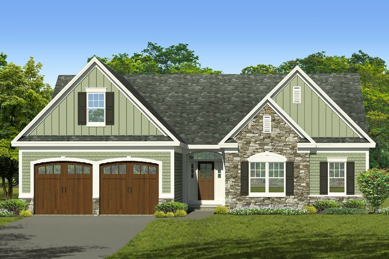 House Blueprint - Ranch Exterior - Front Elevation Plan #1010-239