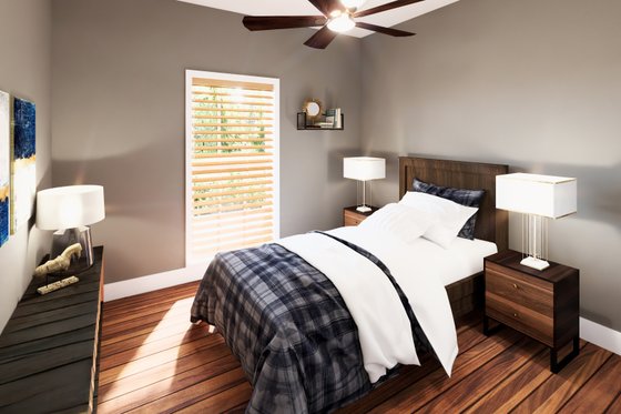 Interior - Bedroom for Country House Plan #44-196 - 3 bed, 2 bath