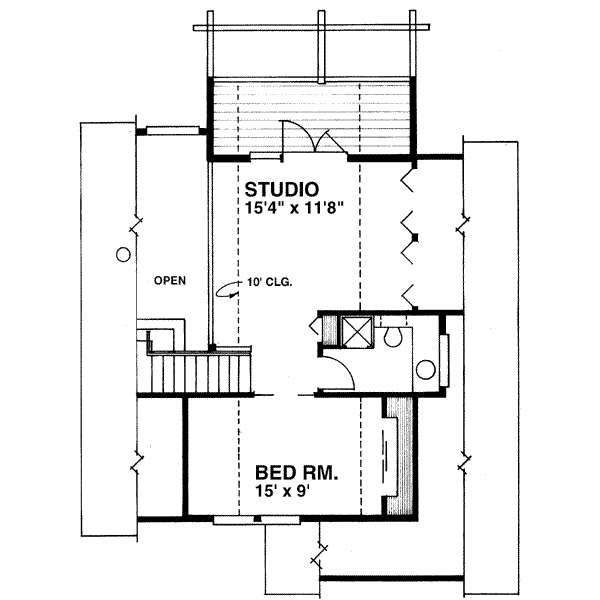 House Plan Design - Cabin Floor Plan - Upper Floor Plan #118-102