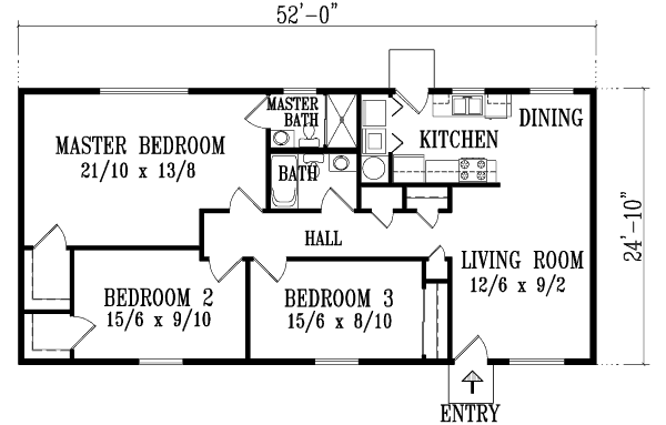 Adobe / Southwestern Floor Plan - Main Floor Plan #1-1075
