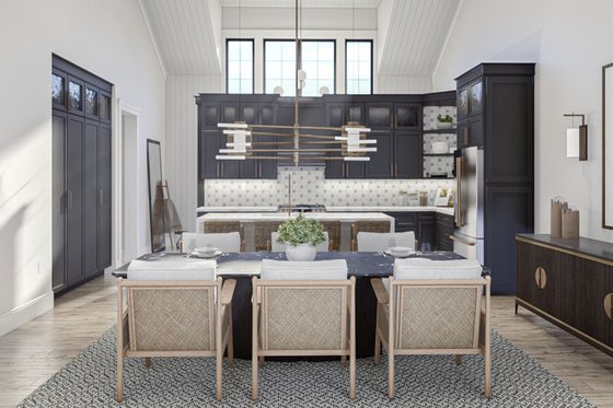 Interior - Dining Room for Barndominium House Plan #455-662 - 3 bed, 2 bath