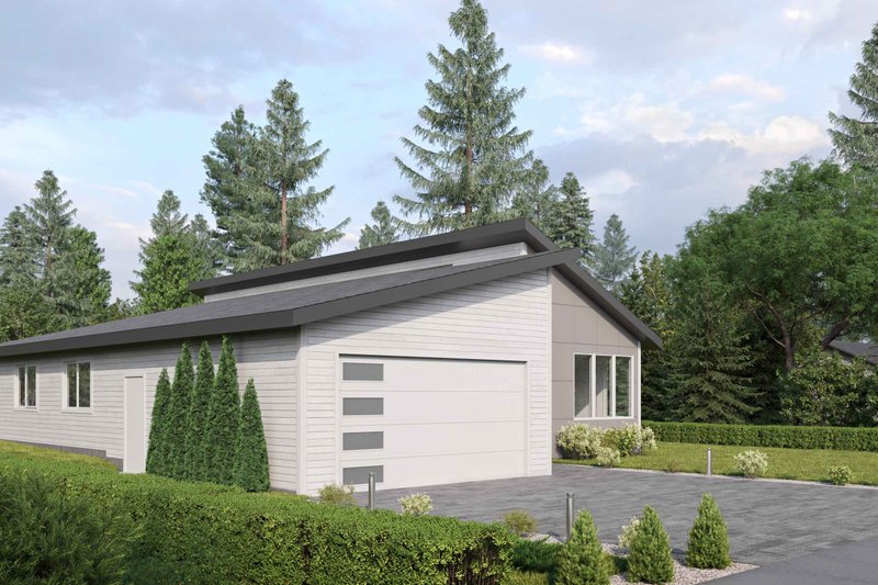House Blueprint - Exterior - Front Elevation 5 for Contemporary House Plan #1066-229 - 3 bed, 2 bath