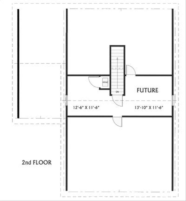Farmhouse Floor Plan - Upper Floor Plan #44-119
