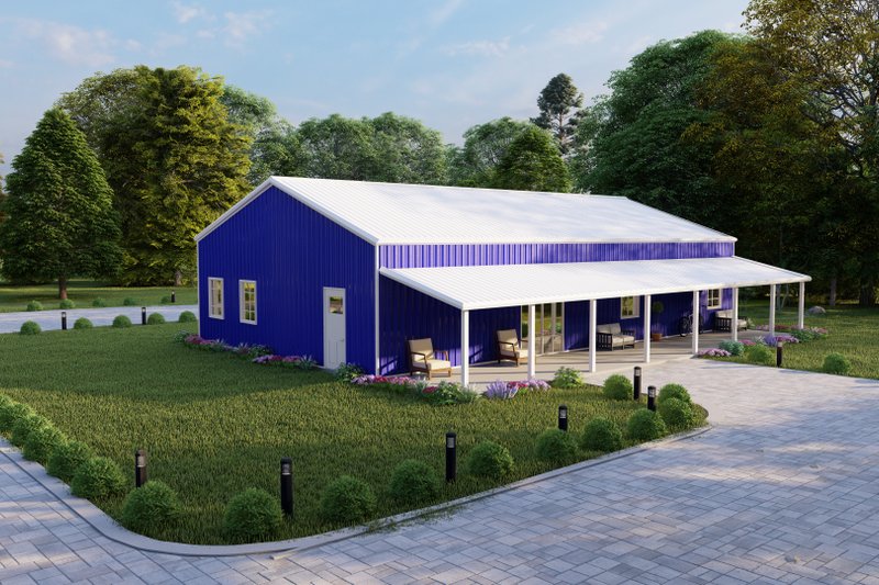 House Design - Exterior - Other Elevation 5 for Barndominium House Plan #1107-34 - 3 bed, 2 bath