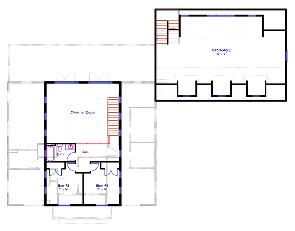 Dream House Plan - Barndominium Floor Plan - Upper Floor Plan #1115-13