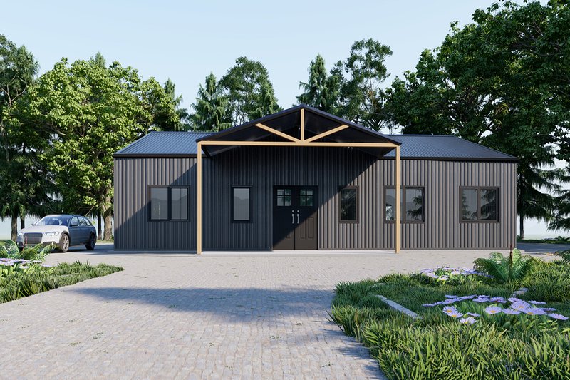 House Design - Exterior - Other Elevation 1 for Barndominium House Plan #1107-6 - 3 bed, 2 bath
