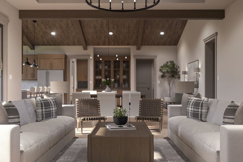 Architectural House Design - Interior - Family Room 2 for Craftsman House Plan #455-791 - 3 bed, 2.5 bath