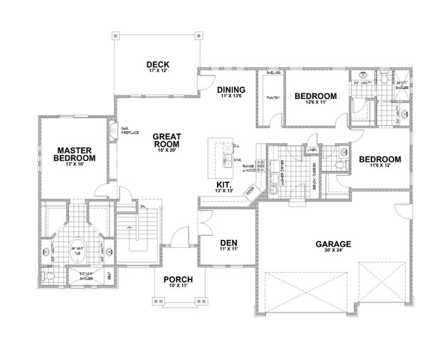 Prairie Floor Plan - Main Floor Plan #112-216