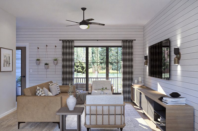 House Design - Interior - Family Room for Traditional House Plan #455-226 - 1 bed, 1 bath