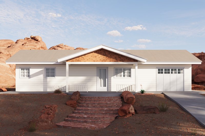 House Design - Exterior - Front Elevation 5 for Craftsman House Plan #1106-172 - 2 bed, 1 bath