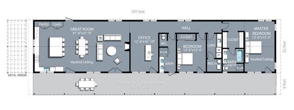 Architectural House Design - Ranch Floor Plan - Main Floor Plan #888-2