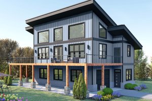 Contemporary Exterior - Front Elevation Plan #932-1129