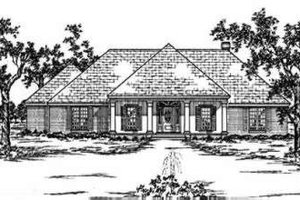 Southern Exterior - Front Elevation Plan #36-413
