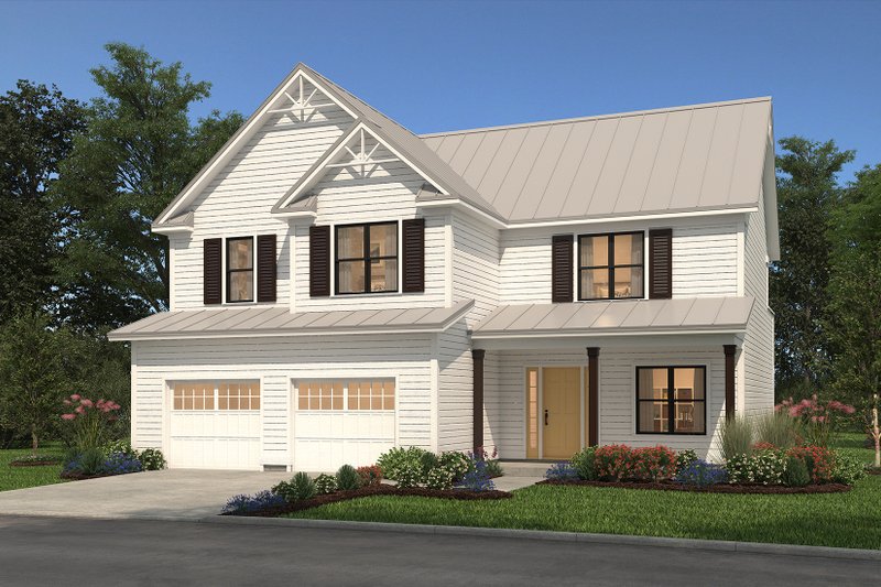 Architectural House Design - Farmhouse Exterior - Front Elevation Plan #497-5