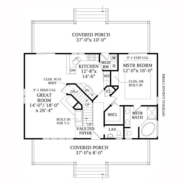 Cabin Floor Plan - Main Floor Plan #456-17