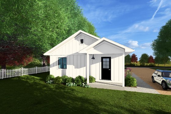Exterior - Rear Elevation for Cottage House Plan #126-269 - 2 bed, 1 bath