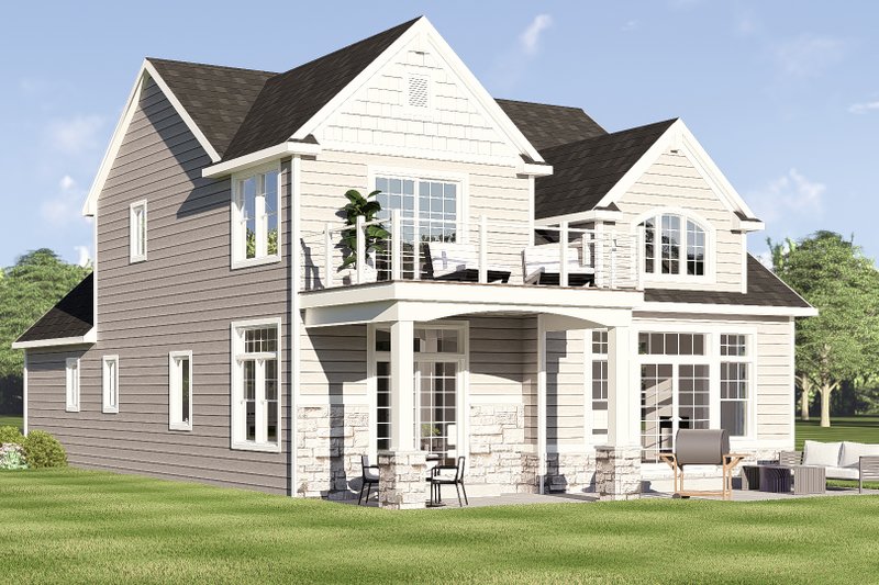 House Design - Exterior - Rear Elevation for Traditional House Plan #1064-480 - 3 bed, 2.5 bath