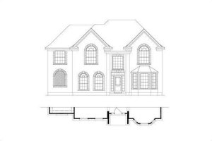 Colonial Exterior - Front Elevation Plan #411-223