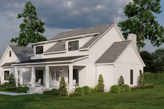 Exterior - Front Elevation 3 for Farmhouse House Plan #923-410 - 3 bed, 2.5 bath