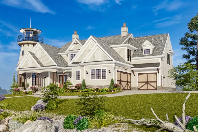 House Blueprint - Exterior - Front Elevation 9 for Beach House Plan #54-597 - 4 bed, 3 bath