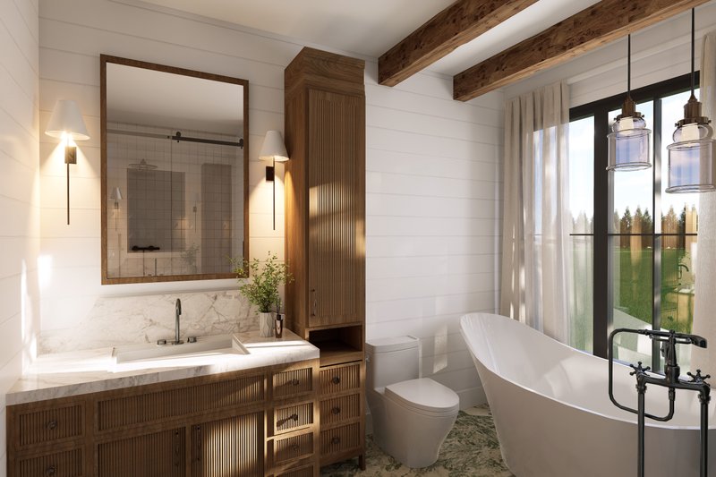 House Blueprint - Interior - Bathroom 1 for Bungalow House Plan #23-2830 - 3 bed, 1 bath