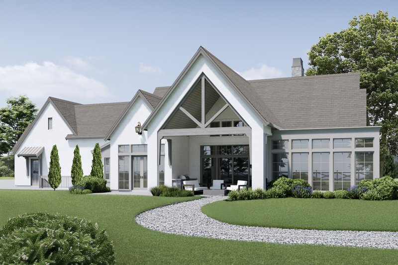 Dream House Plan - Exterior - Rear Elevation for Contemporary House Plan #1114-109 - 4 bed, 3 bath