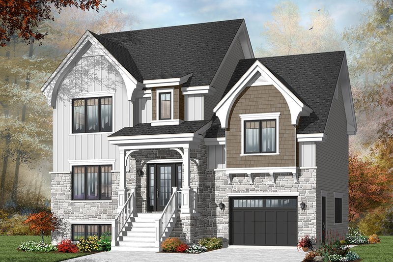 Home Plan - Exterior - Front Elevation 3 for Traditional House Plan #23-2445 - 4 bed, 2.5 bath