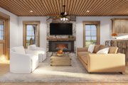 Cabin Style House Plan - 3 Beds 2.5 Baths 1660 Sq/Ft Plan #923-352 