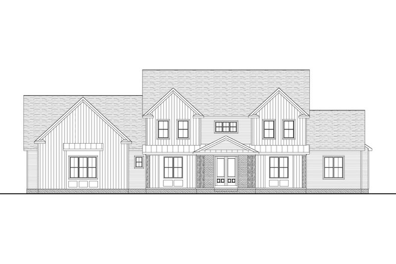 Dream House Plan - Exterior - Front Elevation 3 for Farmhouse House Plan #1089-3 - 4 bed, 4 bath