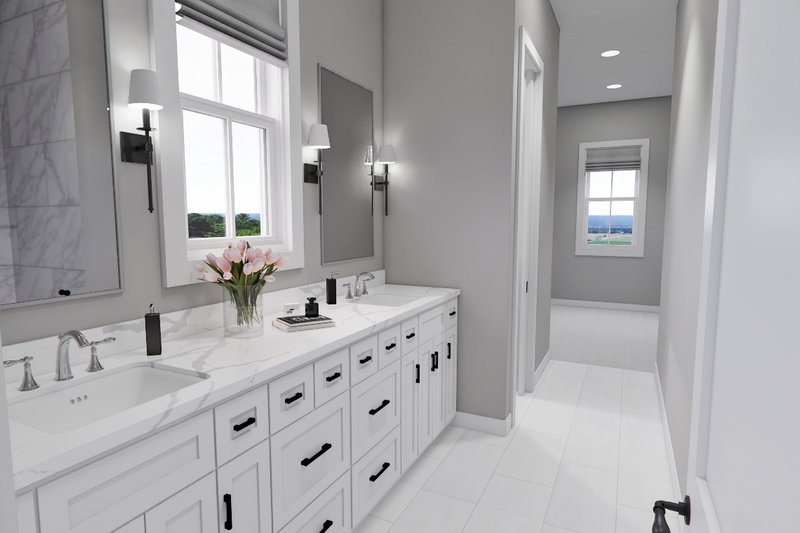 House Blueprint - Interior - Master Bathroom for Farmhouse House Plan #51-1291 - 4 bed, 4 bath