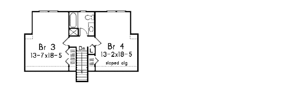 Country Floor Plan - Upper Floor Plan #57-520