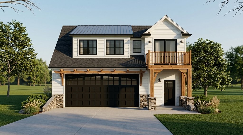 Exterior - Front Elevation 2 for Traditional House Plan #1064-144 - 2 bed, 1.5 bath