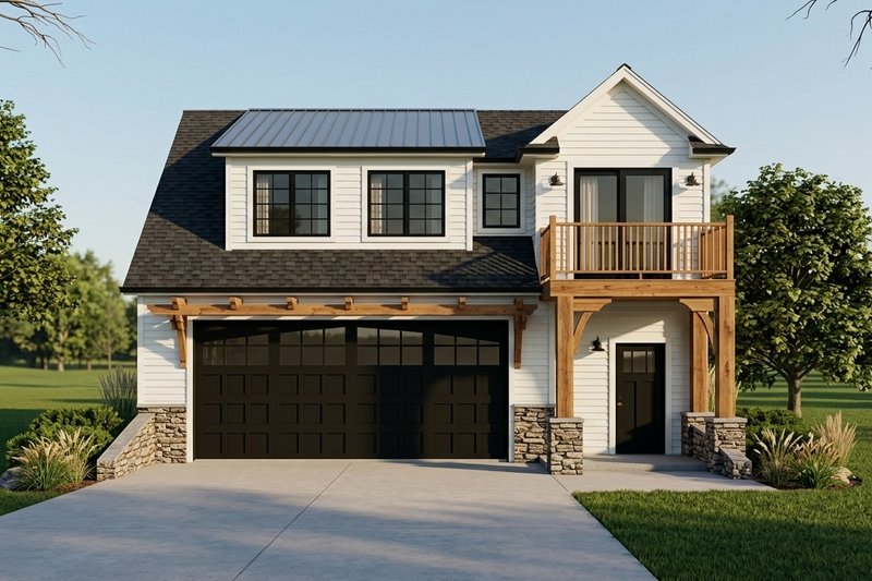 Exterior - Front Elevation 2 for Traditional House Plan #1064-144 - 2 bed, 1.5 bath