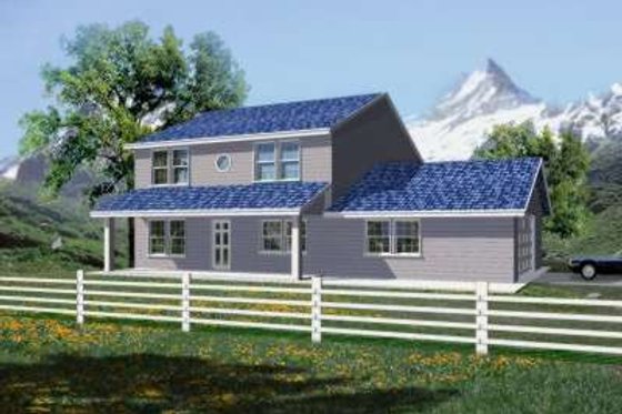 Exterior - Front Elevation for Traditional House Plan #1-367 - 3 bed, 3 bath